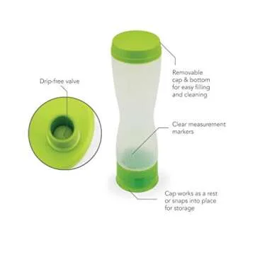 Tovolo Easy-Flow, Mess-Free Valve, Removable Cap, Pancake Pen 2.0, 1, Green