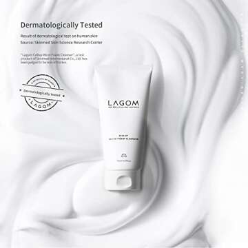 LAGOM Cellup Micro Deep Cleansing Foam, A hydrating facial cleanser with Aqualicia that gently removes makeup, impurities, whipped-cream-like micro-bubble All skin types 4.05 Fl Oz
