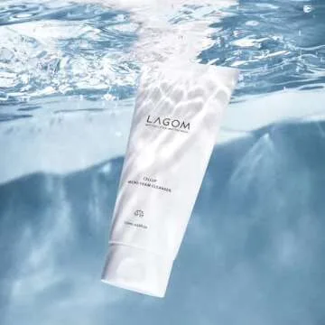 LAGOM Cellup Micro Deep Cleansing Foam, A hydrating facial cleanser with Aqualicia that gently removes makeup, impurities, whipped-cream-like micro-bubble All skin types 4.05 Fl Oz
