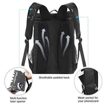 SEEHONOR Insulated Cooler Backpack Leakproof Soft Cooler Bag Lightweight Backpack with Cooler for Lunch Picnic Hiking Camping Beach Park Day Trips 45 Cans