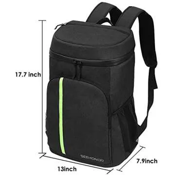 SEEHONOR Insulated Cooler Backpack Leakproof Soft Cooler Bag Lightweight Backpack with Cooler for Lunch Picnic Hiking Camping Beach Park Day Trips 45 Cans