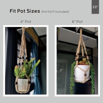 mivofo Macrame Plant Hanger 23" - Chic Indoor/Outdoor Holder