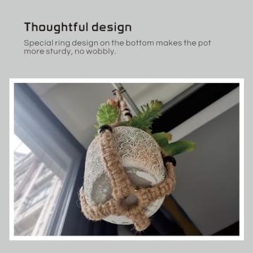 mivofo Macrame Plant Hanger 23" - Chic Indoor/Outdoor Holder