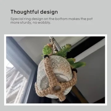 mivofo Macrame Plant Hanger 23" - Chic Indoor/Outdoor Holder