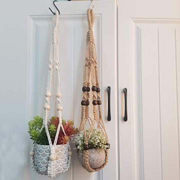 mivofo Macrame Plant Hanger 23" - Chic Indoor/Outdoor Holder