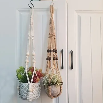 mivofo Macrame Plant Hanger 23" - Chic Indoor/Outdoor Holder