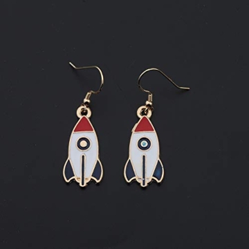 Dainty Rocket Ship Earrings for Space Lovers