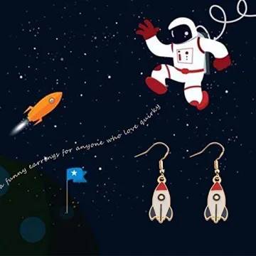 Dainty Rocket Ship Earrings for Space Lovers