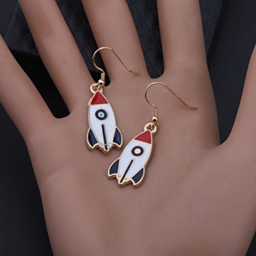 Dainty Rocket Ship Earrings for Space Lovers