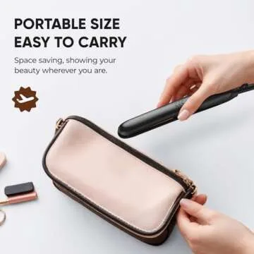 VANESSA PRO Mini Flat Iron Hair Straightener, Small Flat Irons for Short Hair, Travel Curling Iron Dual Voltage for Europe(0.7-inch)