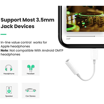 Lightning to 3.5mm Headphone Adapter - 2 Pack