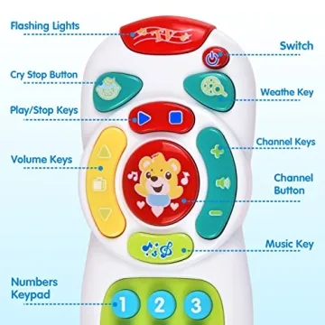 Tuko Baby Remote Toy with Sounds & Lights for Infants