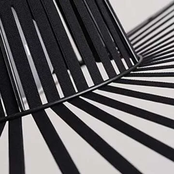 BK Fudid Vertigo Pendant Light Vintage Chandelier，Glass Fiber + Polyurethane Fiber Cloth Shadow Hat Lamp（High Adjustable），for Living Room Bedroom Dining Hall Corridor Bar，E27，max 40W Black 140CM