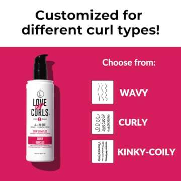 Love Ur Curls - LUS All in One Curl Cream Styler, Anti Frizz Curling Cream for Curly Hair, Repair, Define, Hydrate & Style with Shea Butter, 250mL