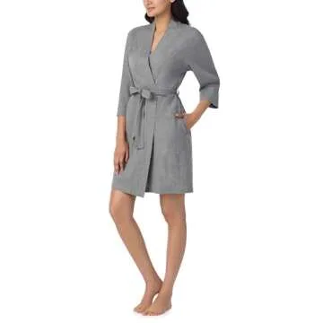 Nautica Womens Soft Robe - 3/4 Sleeve Lightweight Robe - Cotton Knit Jersey Sleepwear and Loungewear...
