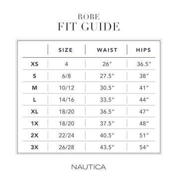 Nautica Womens Soft Robe - 3/4 Sleeve Lightweight Robe - Cotton Knit Jersey Sleepwear and Loungewear, Heather Grey, Medium