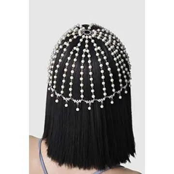 BABEYOND 1920s Crystal Cap Headpiece Rhinestone Head Chain Roaring 20s Great Gatsby Hair Accessories...