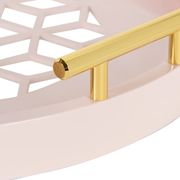 Kate and Laurel Caspen Tray - Elegant Round Serving Tray