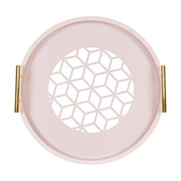 Kate and Laurel Caspen Tray - Elegant Round Serving Tray