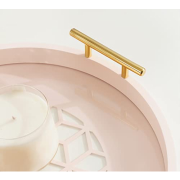 Kate and Laurel Caspen Tray - Elegant Round Serving Tray