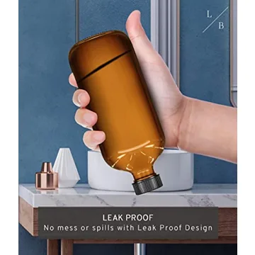 LiBa Amber Glass Spray Bottles 2 Pack, 16 oz Refillable Empty Spray Bottle for Cleaning, Essential Oils, Hair, Plants, Adjustable Nozzle for Squirt and Mist, Bleach/Vinegar/Rubbing Alcohol Safe