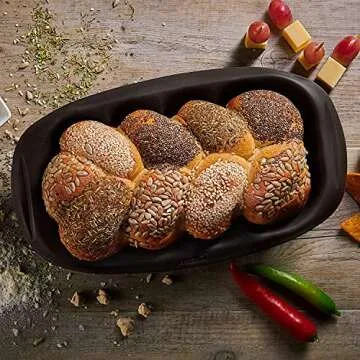 LURCH FlexiForm Yeast Plait/Cake Baking Mould for Baking | Made of 100% BPA-Free Premium Platinum Silicone 30 x 16 cm Brown