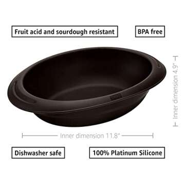 LURCH FlexiForm Yeast Plait/Cake Baking Mould for Baking | Made of 100% BPA-Free Premium Platinum Silicone 30 x 16 cm Brown