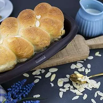 LURCH FlexiForm Yeast Plait/Cake Baking Mould for Baking | Made of 100% BPA-Free Premium Platinum Silicone 30 x 16 cm Brown