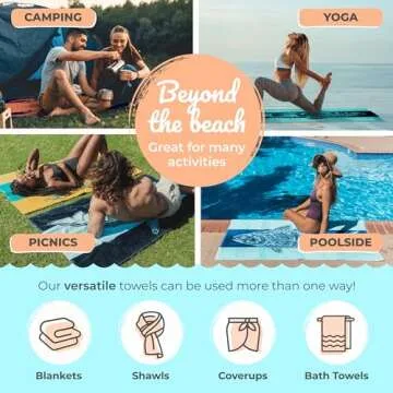 Nova Blue Flamingo Beach Towel - Extra Large & Fun Design