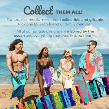 Nova Blue Flamingo Beach Towel - Extra Large & Fun Design