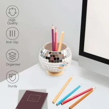 FlidRunest Disco Pen Holder - Luxurious Desk Accessory
