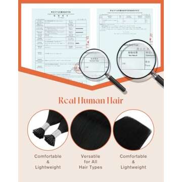 Sunny Hair 22" I Tip Human Hair Extensions for Volume