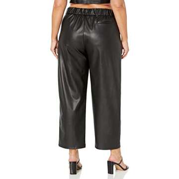 The Drop Women's Theor Vegan Leather Trouser, Black, XL