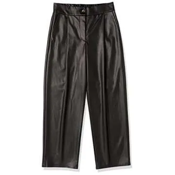 The Drop Women's Theor Vegan Leather Trouser, Black, XL