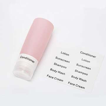 8 Pack BPA Free Silicone Travel Bottles With Tag,TSA Approved Containers,3oz Leak Proof Travel Accessories Toiletries,Travel Shampoo And Conditioner Bottles,Perfect for Business or Personal Travel