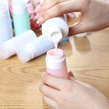 8 Pack BPA Free Silicone Travel Bottles With Tag,TSA Approved Containers,3oz Leak Proof Travel Accessories Toiletries,Travel Shampoo And Conditioner Bottles,Perfect for Business or Personal Travel