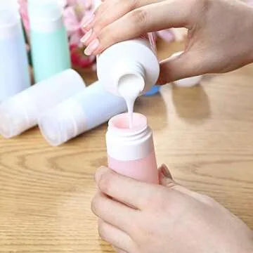 8 Pack BPA Free Silicone Travel Bottles With Tag,TSA Approved Containers,3oz Leak Proof Travel Accessories Toiletries,Travel Shampoo And Conditioner Bottles,Perfect for Business or Personal Travel