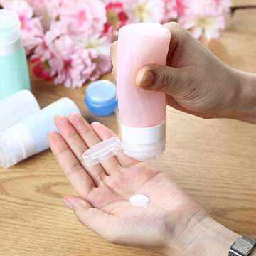 8 Pack BPA Free Silicone Travel Bottles With Tag,TSA Approved Containers,3oz Leak Proof Travel Accessories Toiletries,Travel Shampoo And Conditioner Bottles,Perfect for Business or Personal Travel