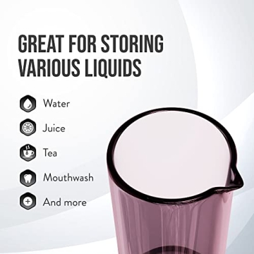 American Atelier Plum Carafe and Tumbler Set 43-Oz Pitcher