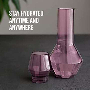 American Atelier Plum Carafe and Tumbler Set 43-Oz Pitcher