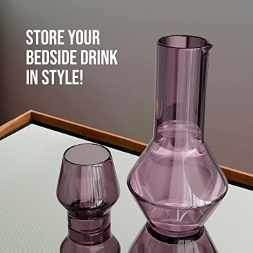 American Atelier Plum Carafe and Tumbler Set 43-Oz Pitcher