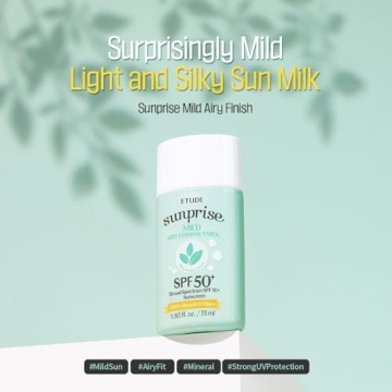 Etude Sunprise Mild Airy Finish Sun Milk SPF50+ Protection