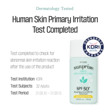 Etude Sunprise Mild Airy Finish Sun Milk SPF50+ Protection