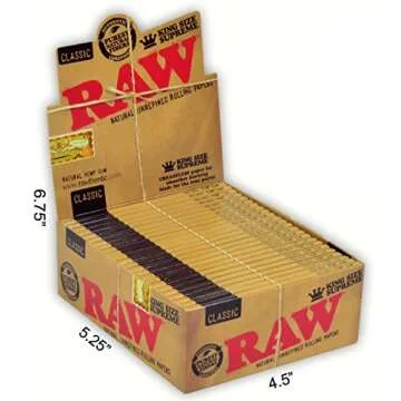 RAW Kingsize Supreme Rolling Papers Full Box of 24 Packs