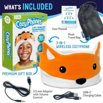 Toddler Wireless Headphones - Safe Volume & Travel Ready