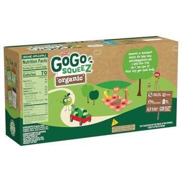 GoGo squeeZ Organic Applesauce, Gluten-Free Snack Pouches