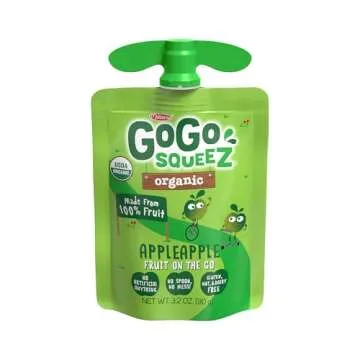 GoGo squeeZ Organic Applesauce, Gluten-Free Snack Pouches
