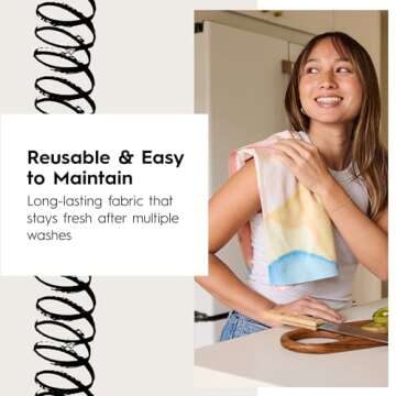 GEOMETRY Kitchen Dish Cloths - Super Absorbent Spring Collection