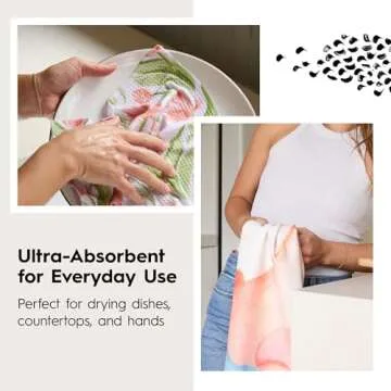 GEOMETRY Kitchen Dish Cloths - Super Absorbent Spring Collection