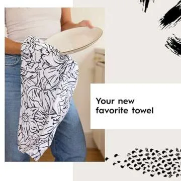 GEOMETRY Kitchen Dish Cloths - Super Absorbent Spring Collection